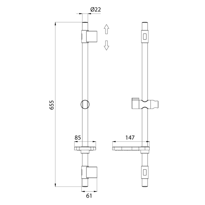 Iddis Shower Bar Душевая стойка TSH65SDi17