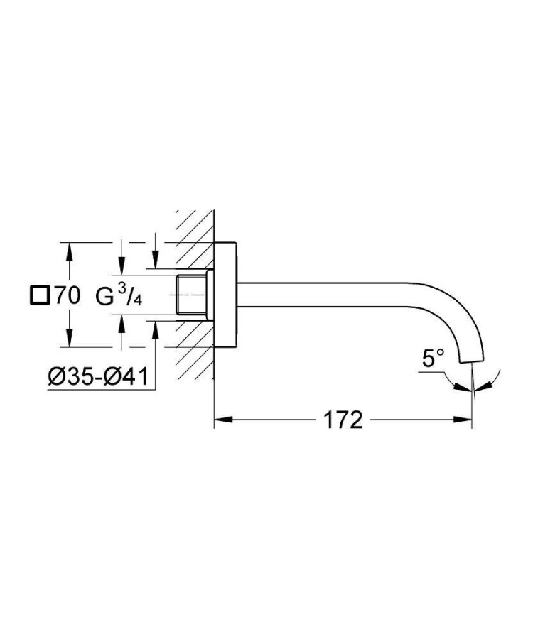 Grohe Allure 13264000 излив для ванны хром