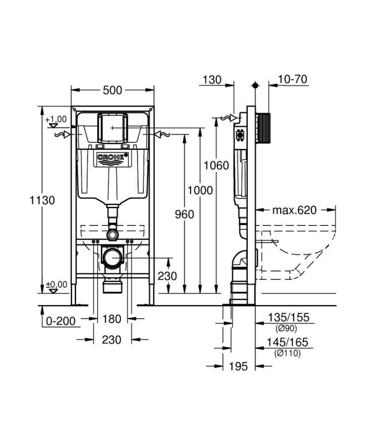 Grohe Rapid SL 38584001 инсталляция для унитаза