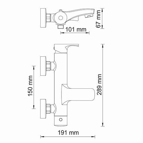 WasserKRAFT Berkel 4801 смеситель для ванны хром