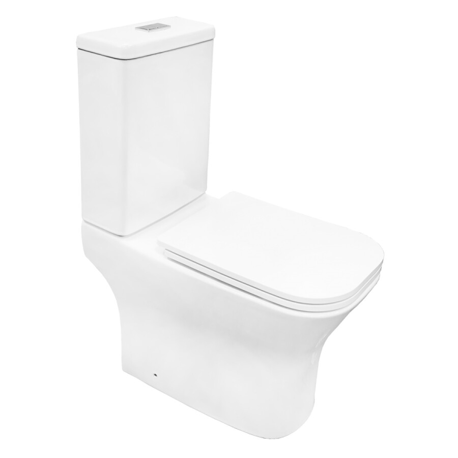 Унитаз-компакт Azario Milagro 350х650х830 напольный, безободковый, система смыва "Торнадо", быстросъемное сиденье микролифт AZ-8502