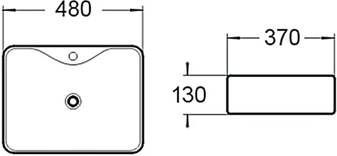 SantiLine SL-1011 раковина накладная 48 см