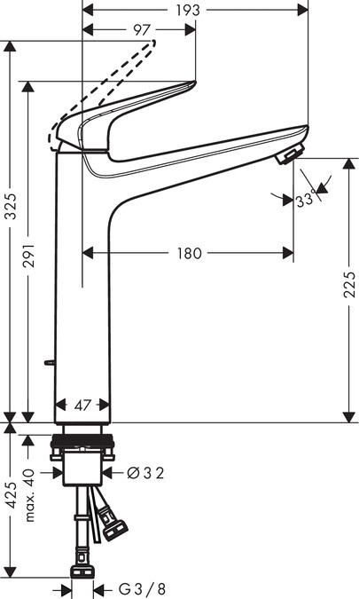 Hansgrohe Novus 71124000 смеситель для раковины хром