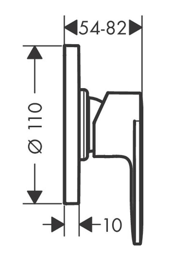 Hansgrohe Vernis Blend 71649670 смеситель для душа черный