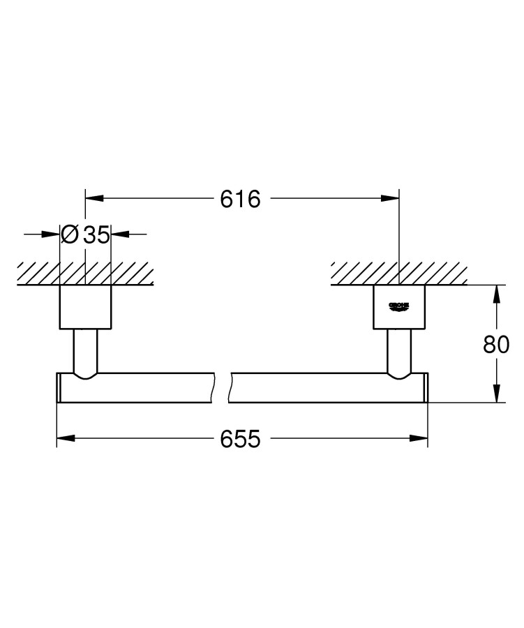 Grohe Atrio New 40309003 полотенцедержатель