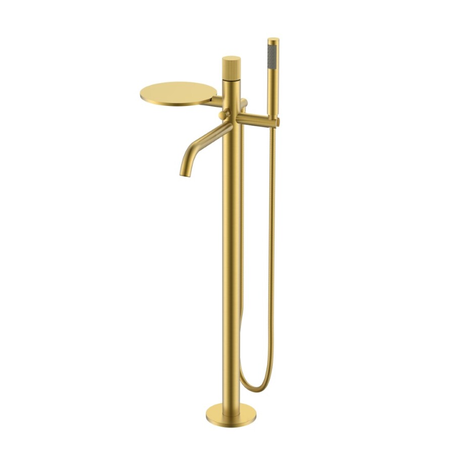 Смеситель для ванны напольный Boheme Stick ручка Linea Matt Gold 129-MG.3