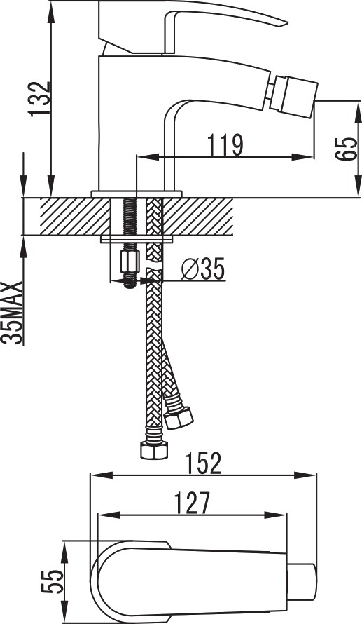 Iddis Vane YA46177C смеситель для биде