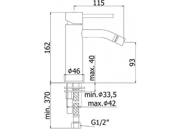 Paffoni Light LIG131NO смеситель для биде черный