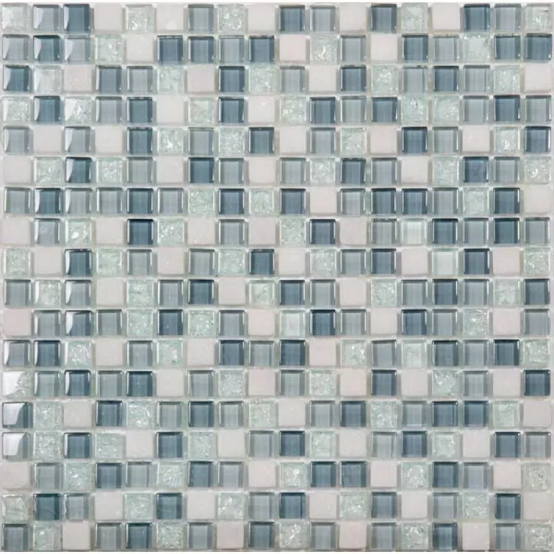 NS Mosaic Exclusive мозаика стеклянная с камнем 30,5х30,5 см No-230