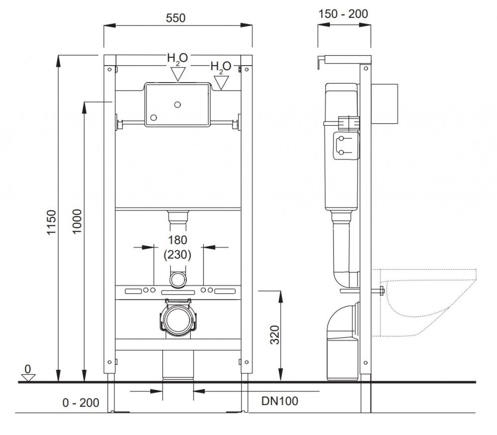 Pestan Fluenta SET40006356PW инсталляция для унитаза