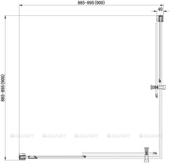 Aquanet Delta Cube NPE1142 душевое ограждение 90*90*200