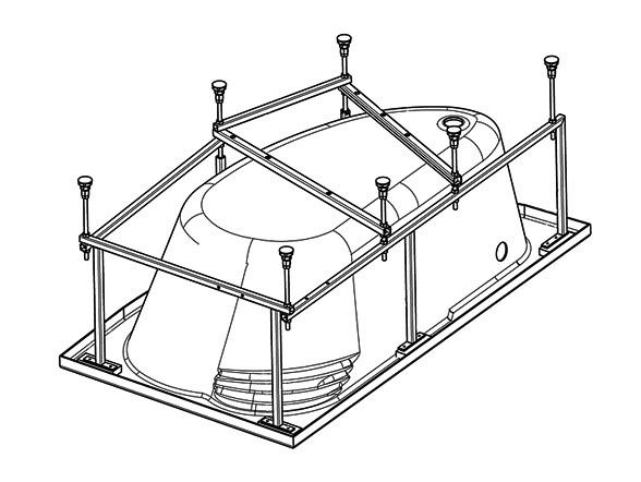 Santek Монако каркас для ванны 1.WH11.2.423