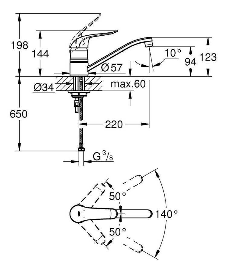 Grohe Euroeco Special 32787000 смеситель для кухни хром