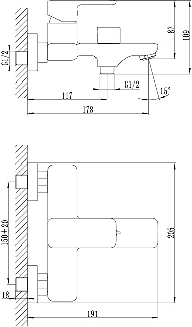 Iddis Brick BRISB02i02 смеситель для ванны хром