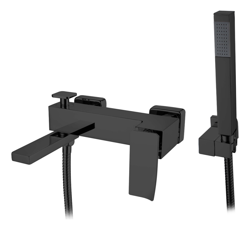 Смеситель для ванны с душевым гарнитуром Boheme Q BlackBlack 143-BB.2