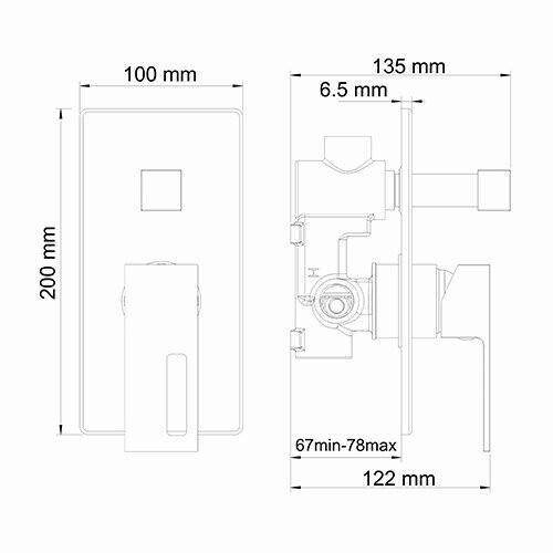 WasserKRAFT Alme 1541 смеситель для ванны хром