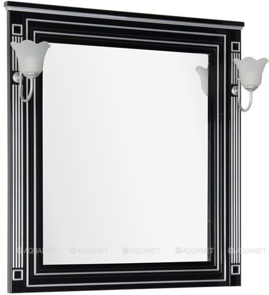 Зеркальное полотно Aquanet Паола 90*96 черный/серебро 00181766