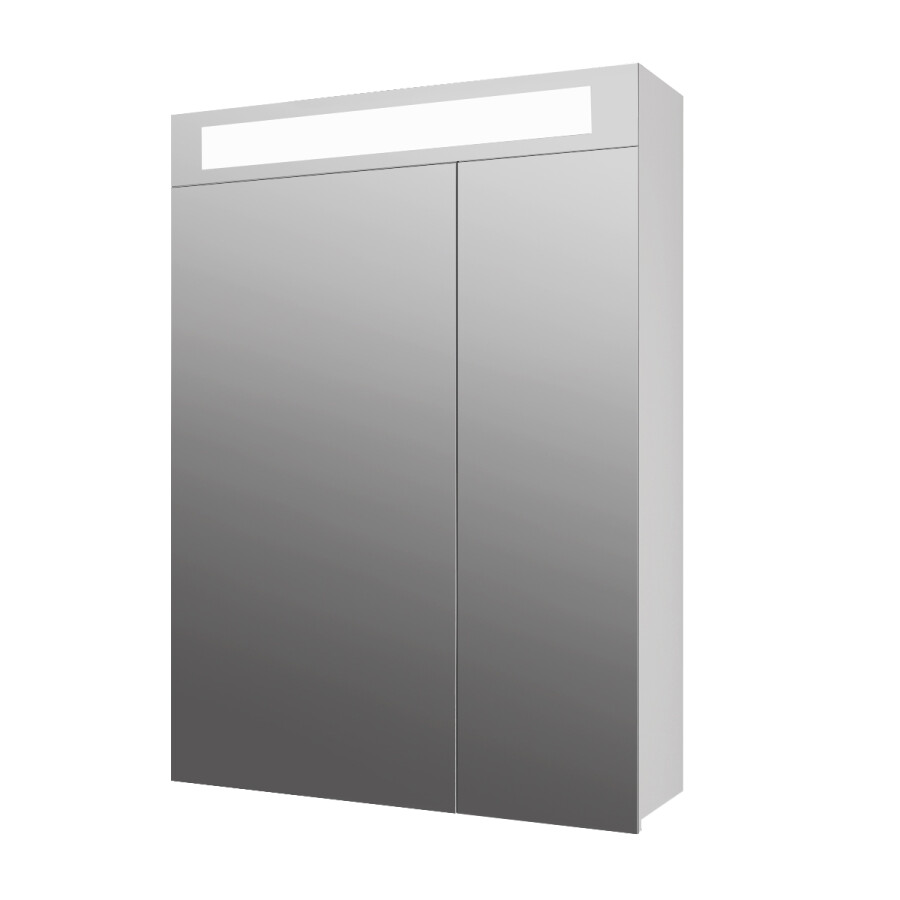 Dreja шкаф зеркальный подвесной Uni 60 см с подсветкой белый 99.9001