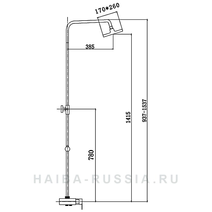 Haiba HB2421 Душевая система с изливом