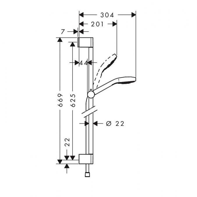 Душевой набор Hansgrohe Croma Select S 26562400