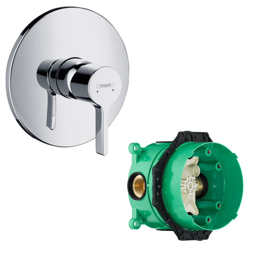 Hansgrohe 31665000S Set HG Metris S смеситель для душа скрытого монтажа (31665000+01800180) Хром