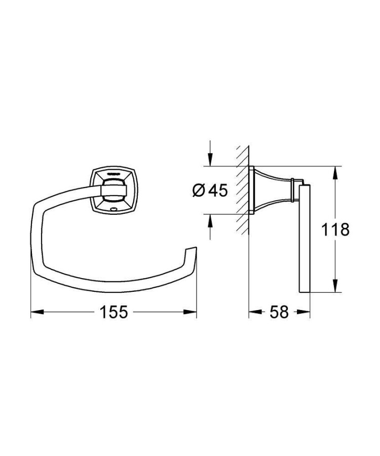 Grohe Grandera 40625IG0 держатель для туалетной бумаги хром/золото