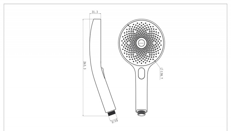 Bravat P70301BW-ENG душевая лейка