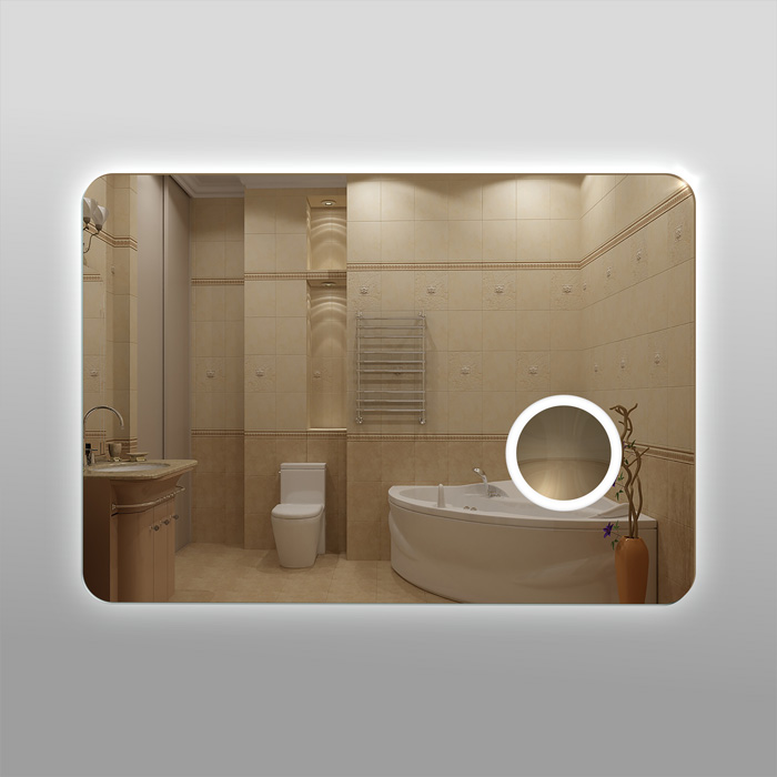 EvaGold зеркало в ванную 70х100 с подсветкой и кноп. выкл. 3120710л2