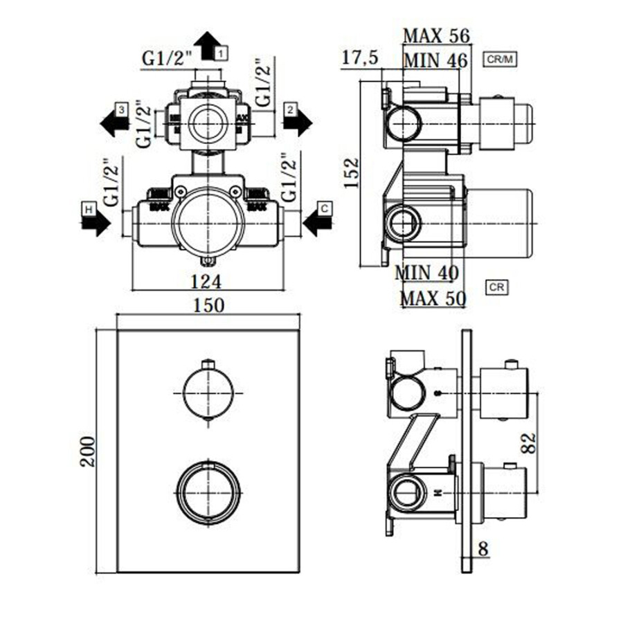 Paffoni Light LIQ519CR смеситель для душа хром