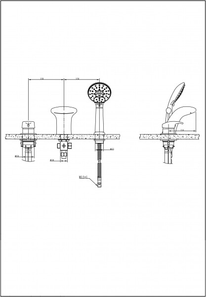 Bravat Cobra F5140197BM-1-RUS смеситель на борт ванны черный