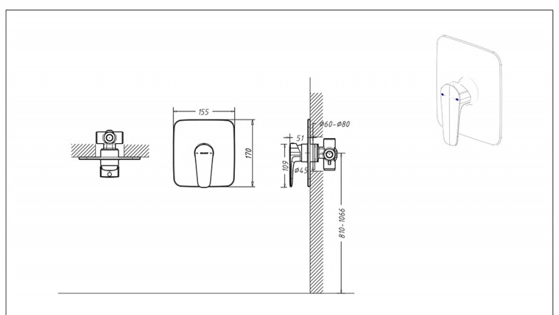 Bravat Source PB8173218BW-ENG смеситель для душа черный