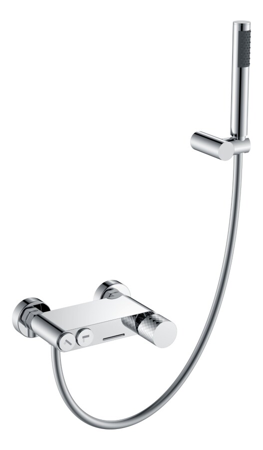 Смеситель для ванны с душевым гарнитуром Boheme Stick ручка Diamond Хром 123-CRCR