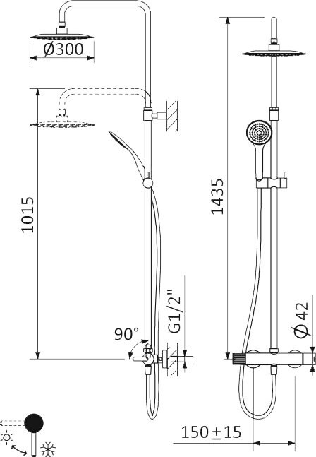 Cezares LEAF-CDA-30-01 душевая система