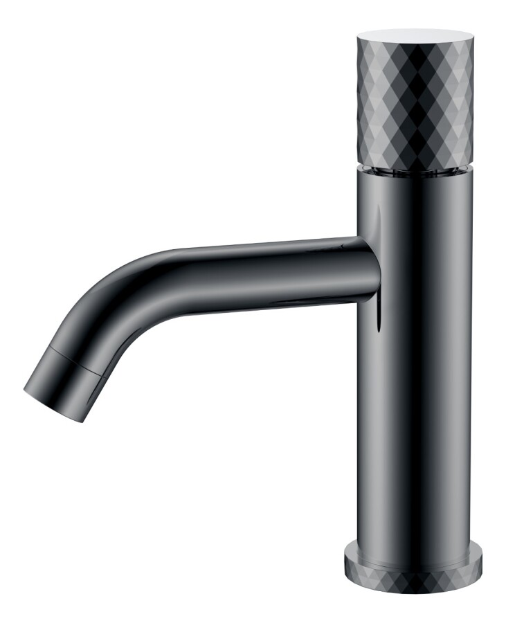 Смеситель для раковины Boheme Stick ручка Diamond Shine Gun Metal 121-SGM