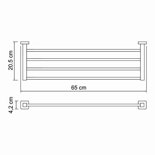 WasserKRAFT Lippe K-6511 полка для полотенец хром