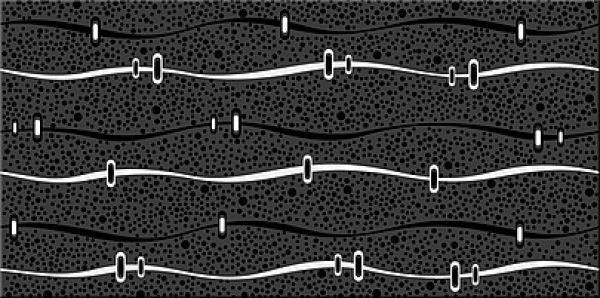 Azori Defile 20х40 см декор настенный неро геометрия матовый