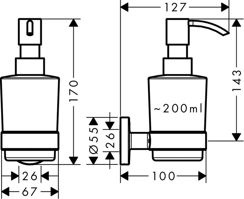 41714000 Hansgrohe Logis Universal диспенсер для жидкого мыла