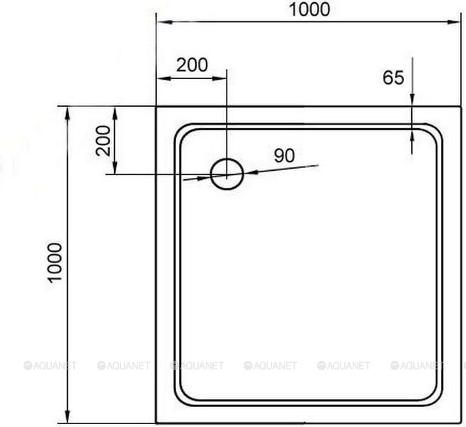 Cezares TRAY-M-A-100-35-W душевой поддон Стеклопластик 100*100*3,5