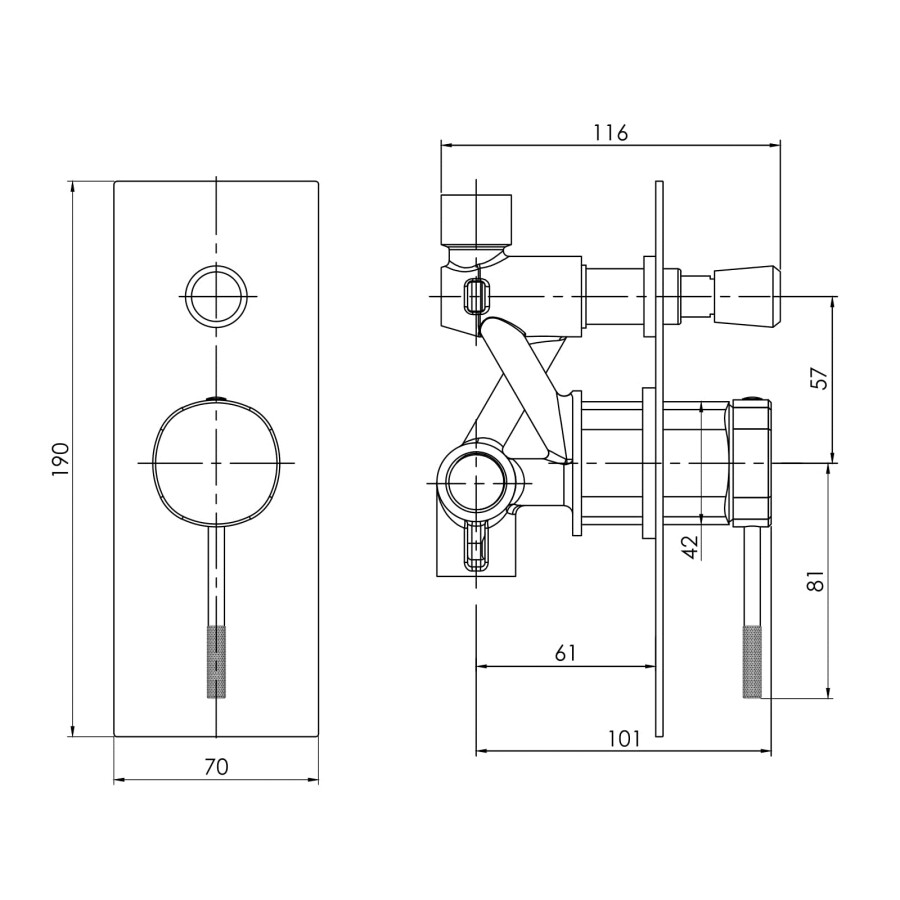 Imprese Brenta ZMK071901041 смеситель скрытого монтажа хром