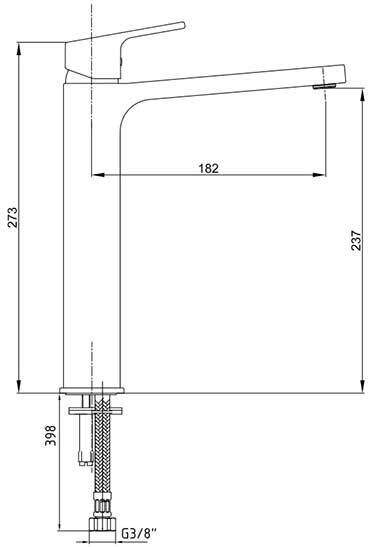 E.C.A. Tiera 102188002EX смеситель для раковины хром