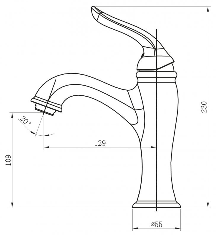 BelBagno Tiffani TIF-LVM-CRM смеситель для раковины