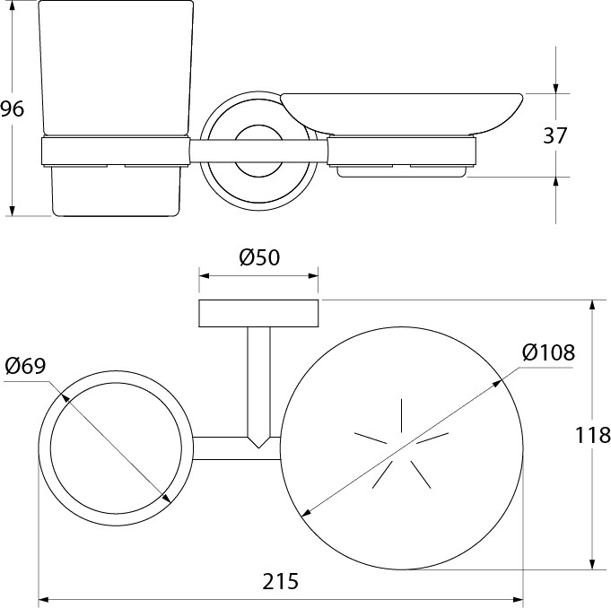 Iddis Calipso Стакан с мыльницей CALMBG0i57