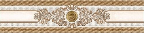 Плитка настенная 356 Eurotile Eclipse Beige Бордюр Центр 7x30