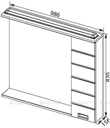 Зеркало-шкаф Aquanet Сити 100*87 белый 00170566