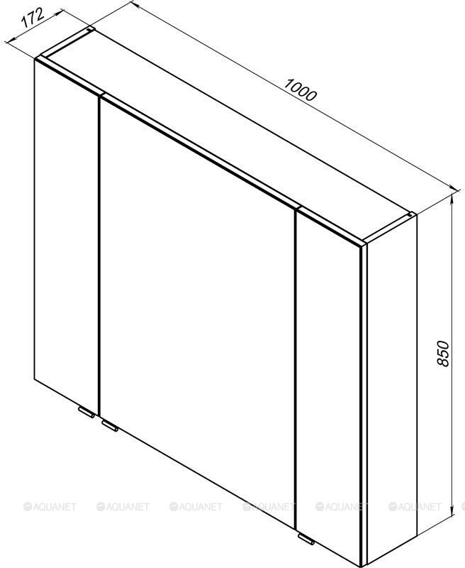 Зеркало-шкаф Aquanet Алвита 100*85 белый 00235344