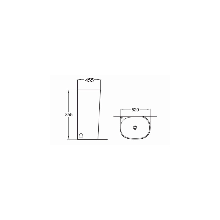 SantiLine SL-4001 раковина напольная 52 см