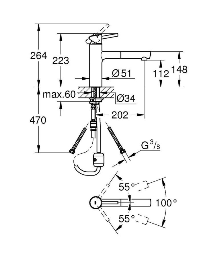 Grohe Concetto 31129001 смеситель для кухни хром