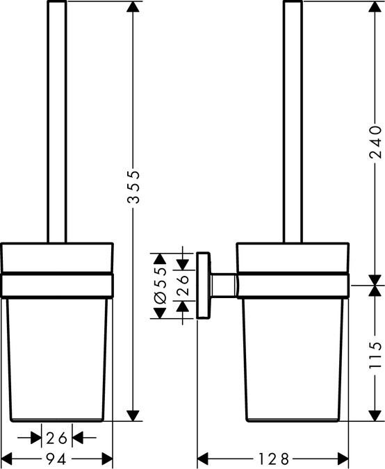 41722000 Hansgrohe Logis Universal Набор для WC с держателем