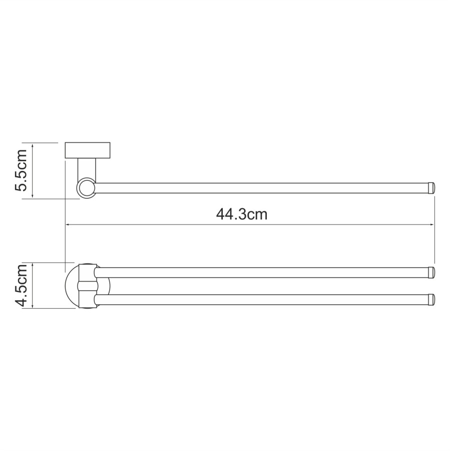 WasserKRAFT Donau K-9431 полотенцедержатель хром