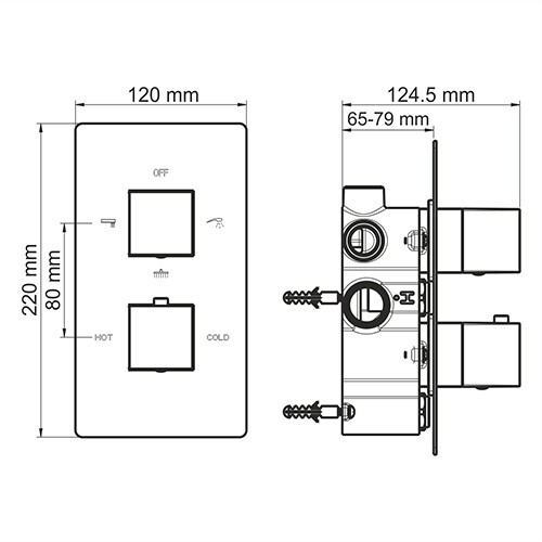 WasserKRAFT АIme 1544 Thermo смеситель для ванны и душа хром